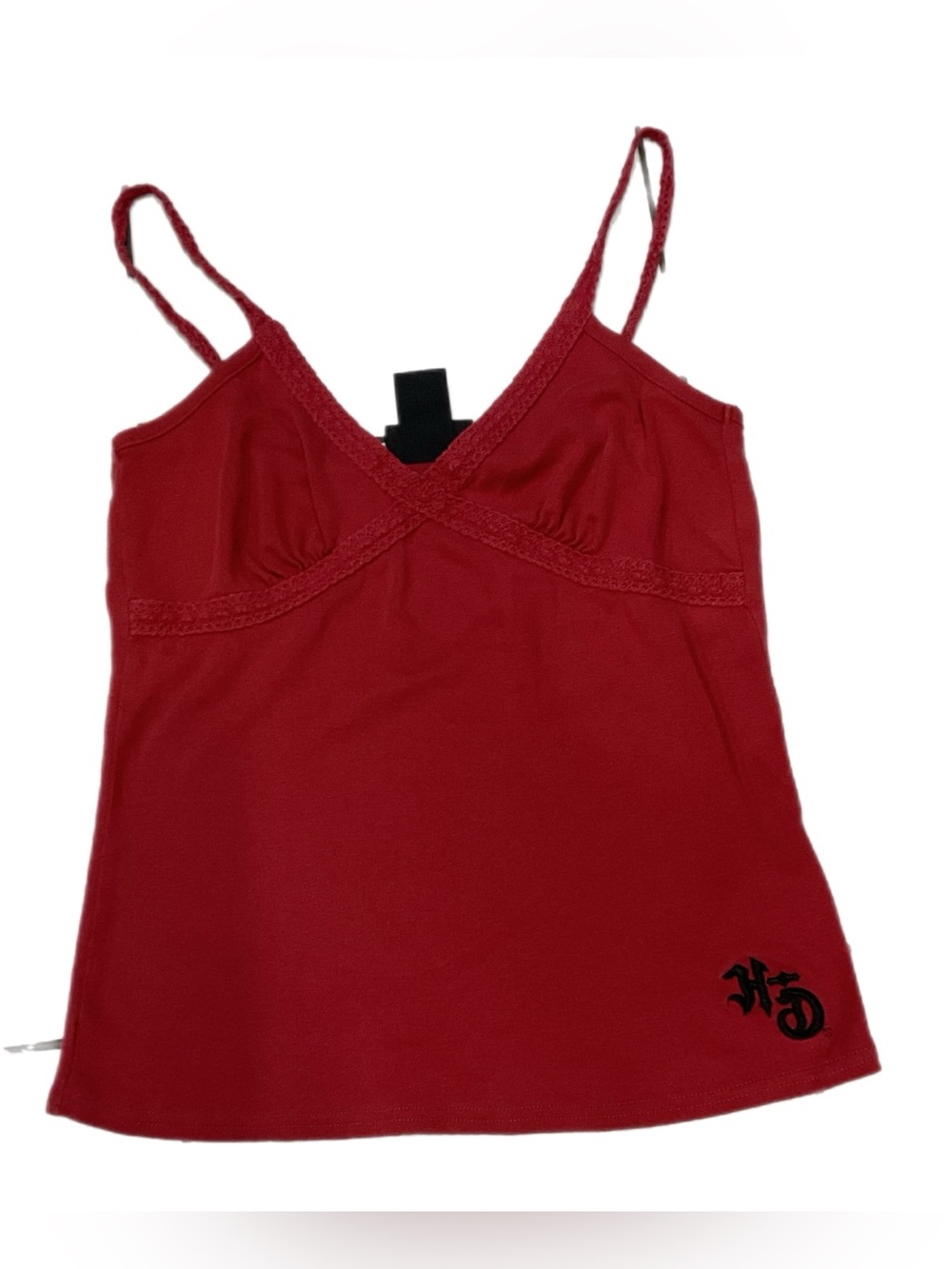 Y2k Harley Davidson Red Rhinestone Wing Cami Tank Top
